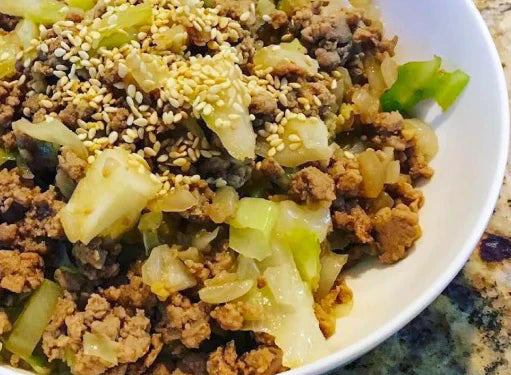 Egg Roll in a Bowl with Organic Soy Sauce Substitute