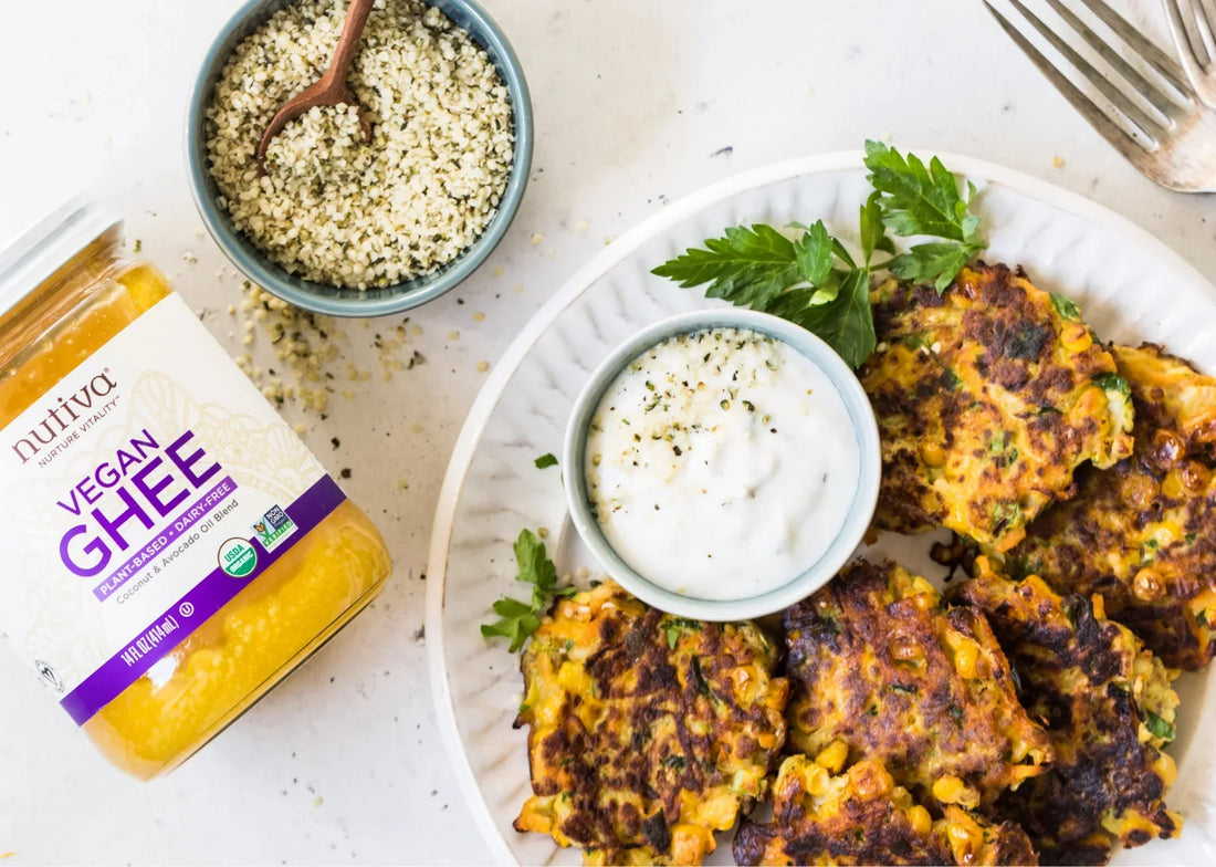 Vegan Veggie Fritters with Dipping Sauce