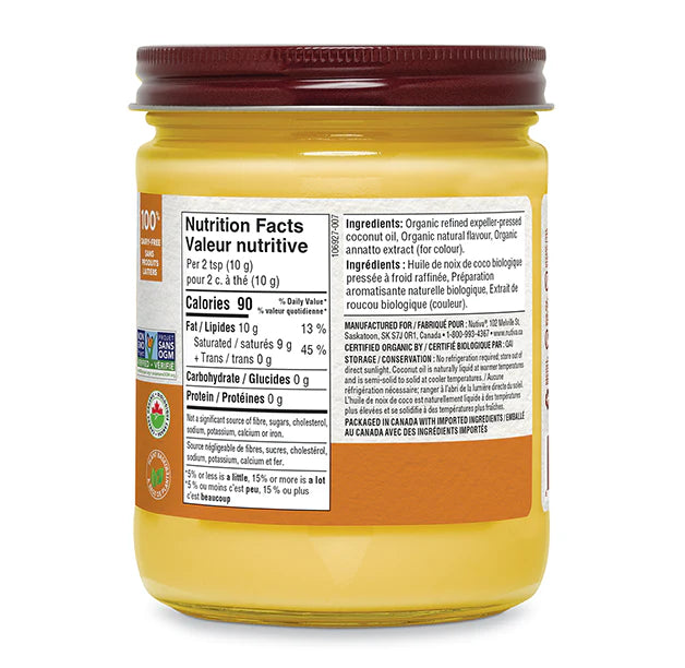 Organic Coconut Oil Buttery Flavour